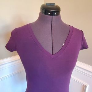 Purple shirt v-neck